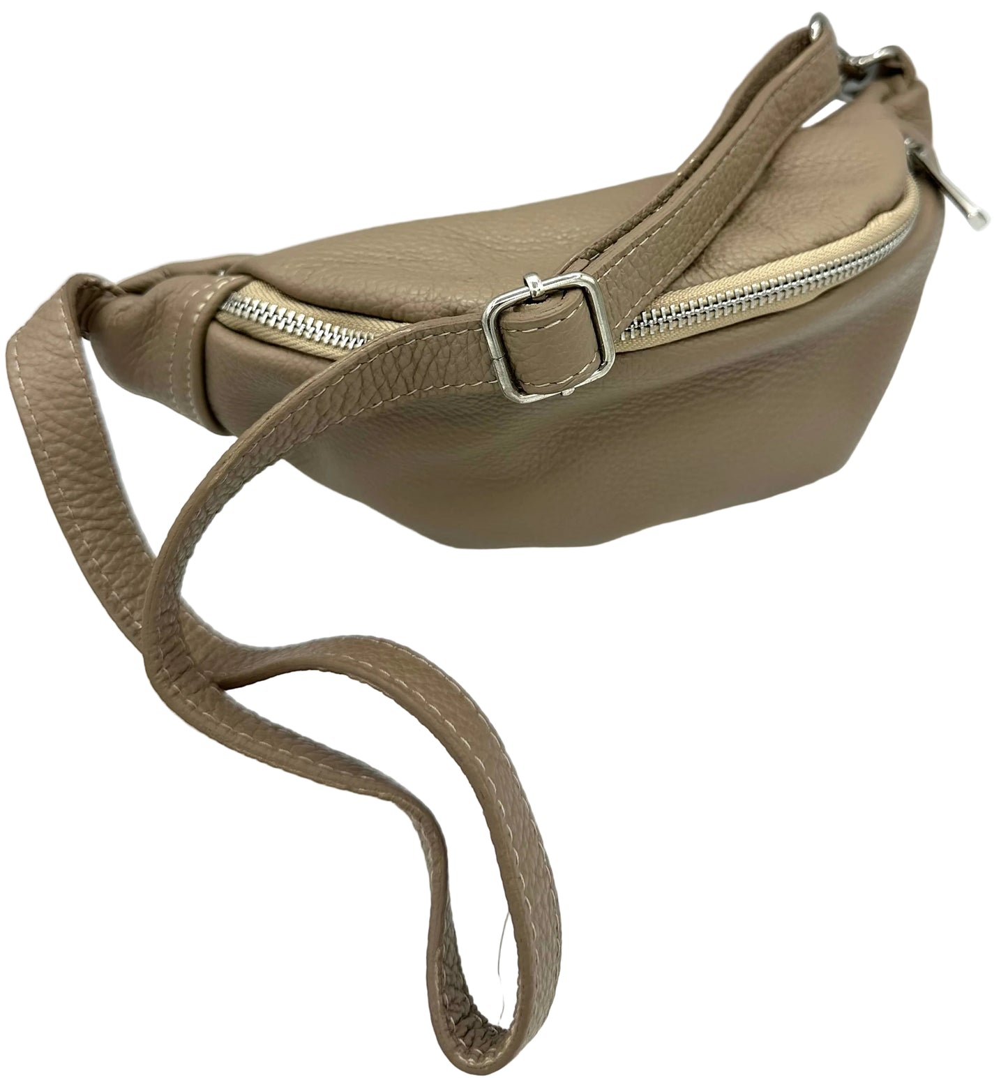 Tan Leather Fanny Pack- Waist purse