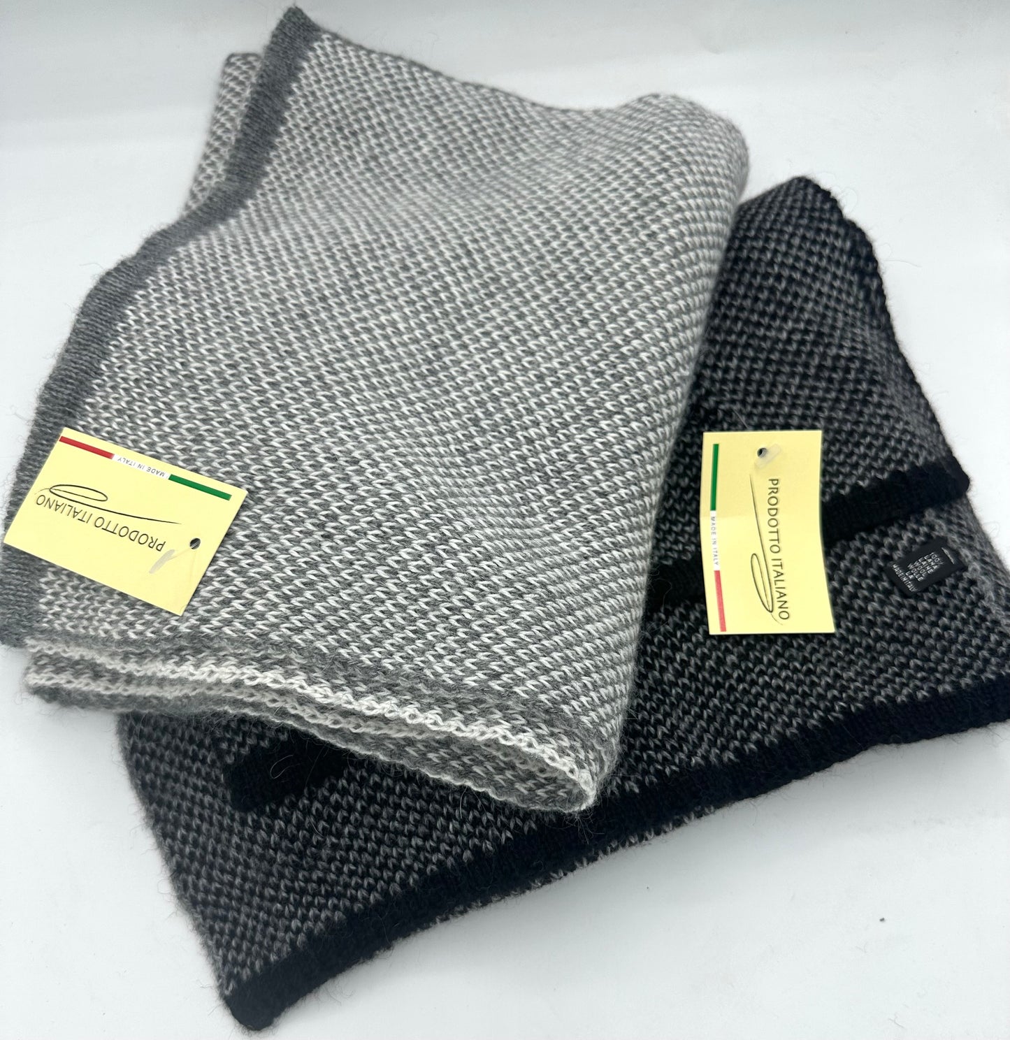 Italian Wool Houndstooth Scarf