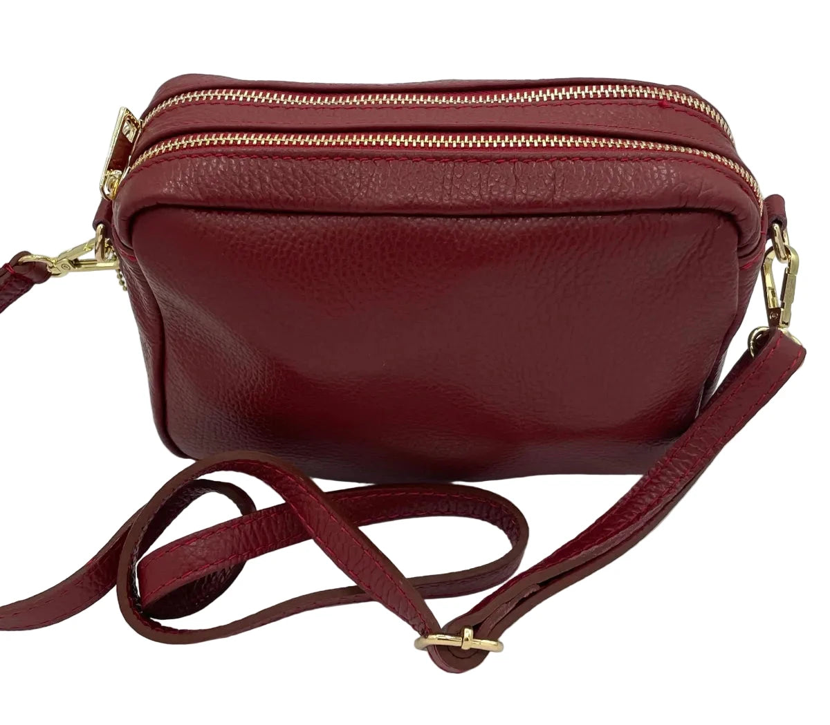 Burgundy Pepple Leather Purse