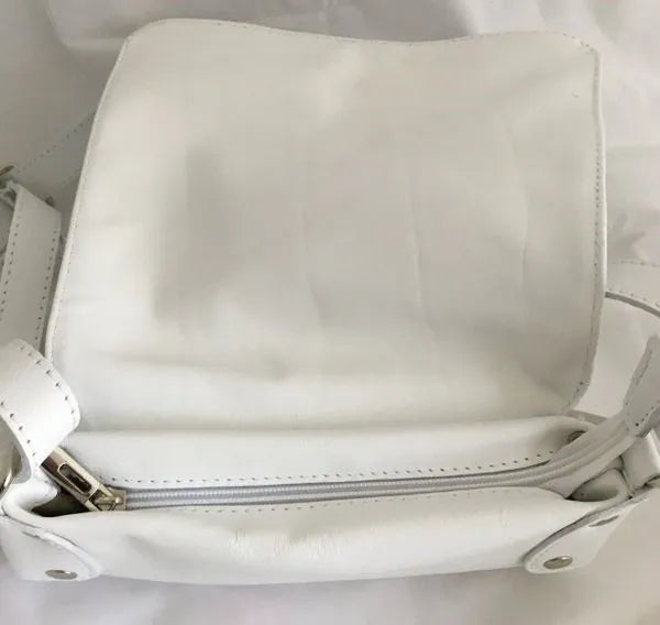 White Italian Crossbody Purse