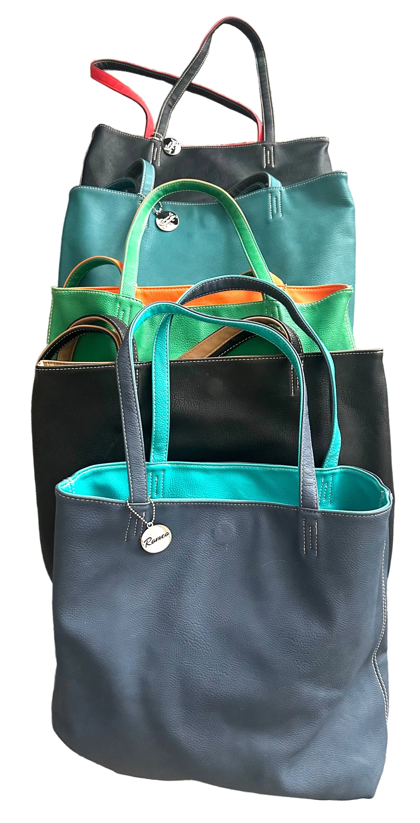Vegan Italian Reversible Tote with Bonus Bag