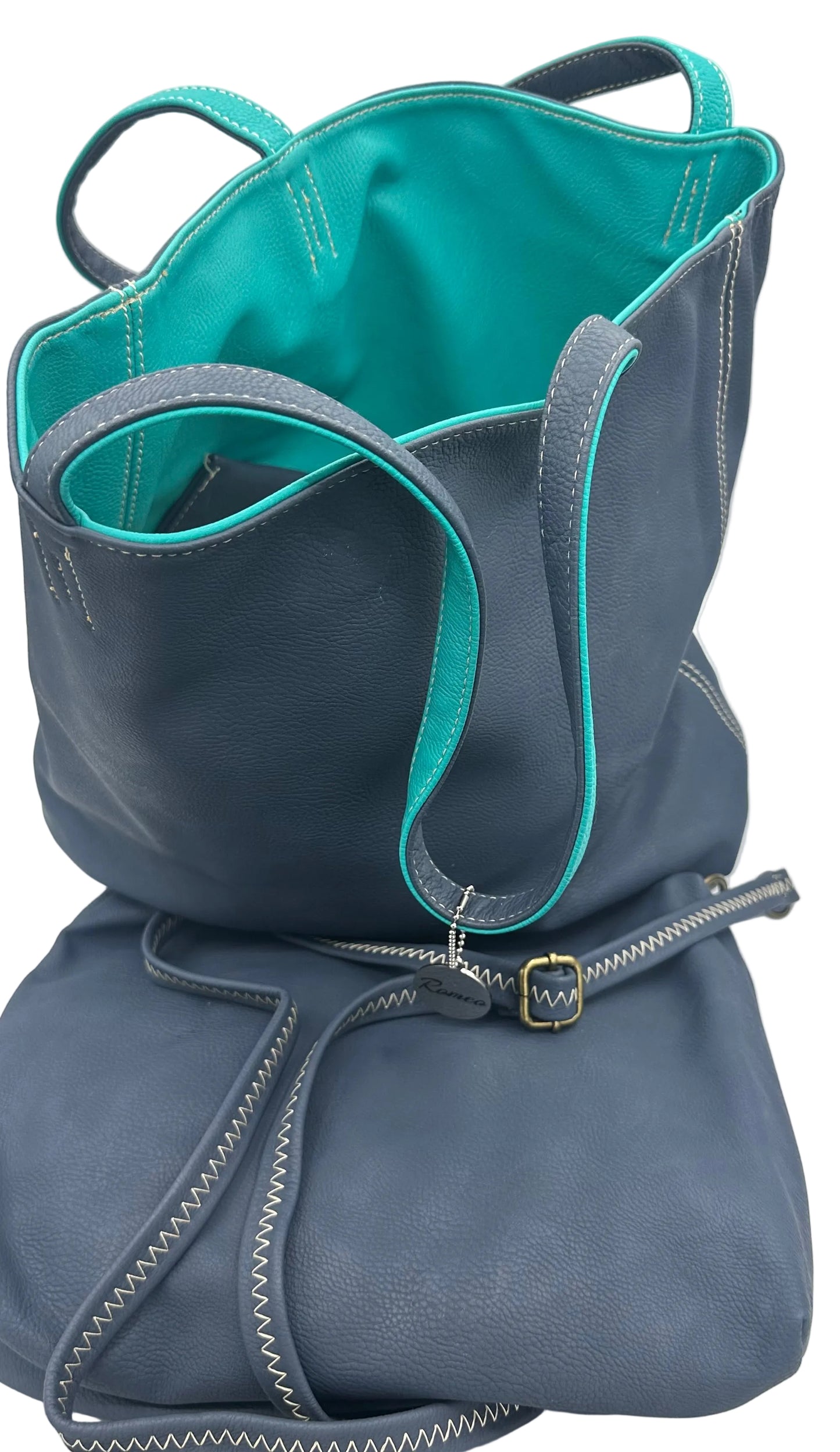 Vegan Italian Reversible Tote with Bonus Bag