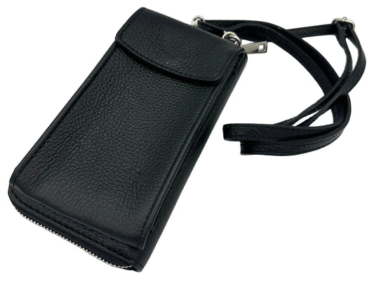 Black Leather Phone Case/Wallet