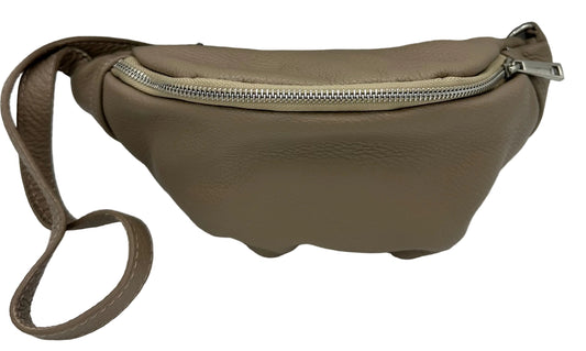 Tan Leather Fanny Pack- Waist purse