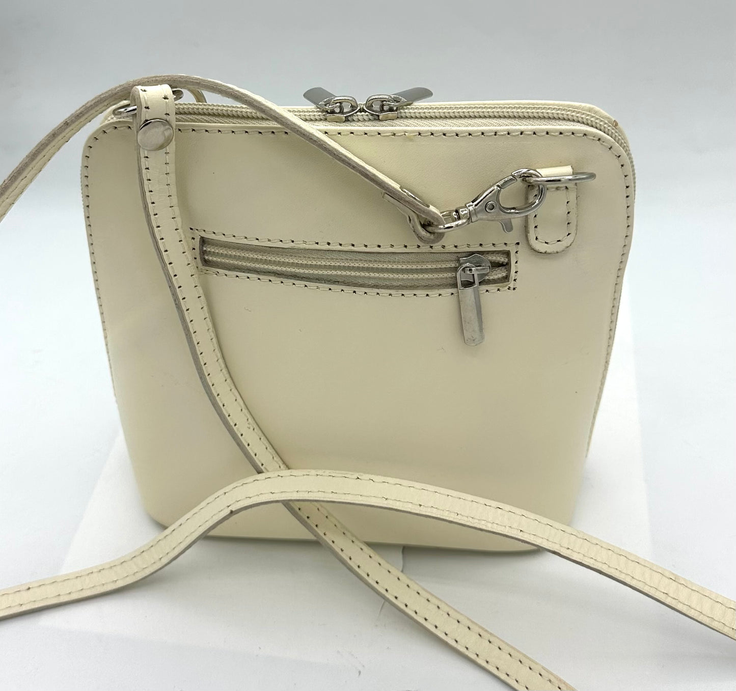 Cream Small Leather Purse