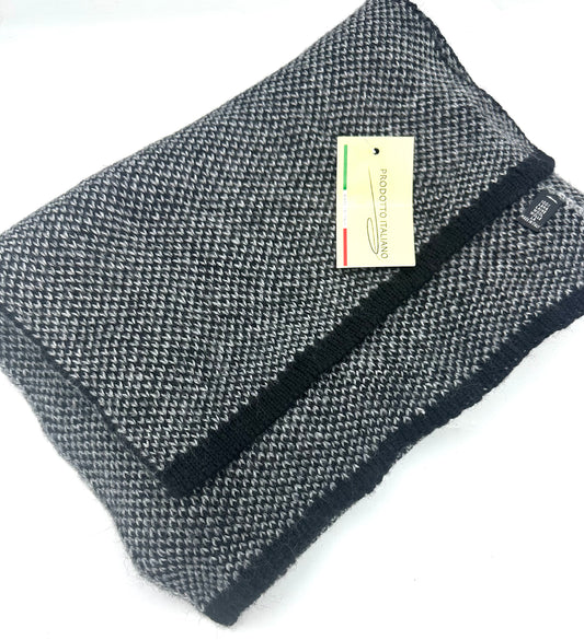 Italian Wool Houndstooth Scarf
