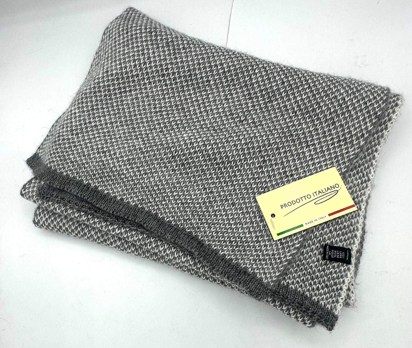 Italian Wool Houndstooth Scarf