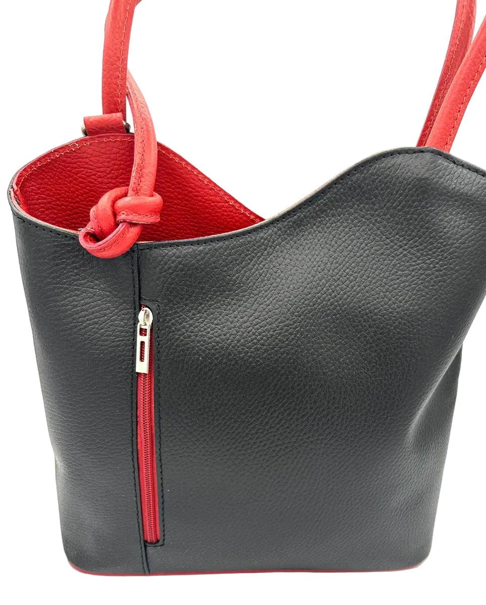 Convertible Leather Handbag/Backpack