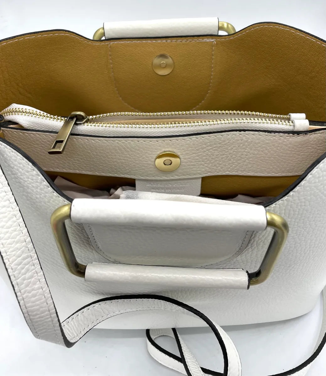 White Leather Handbag