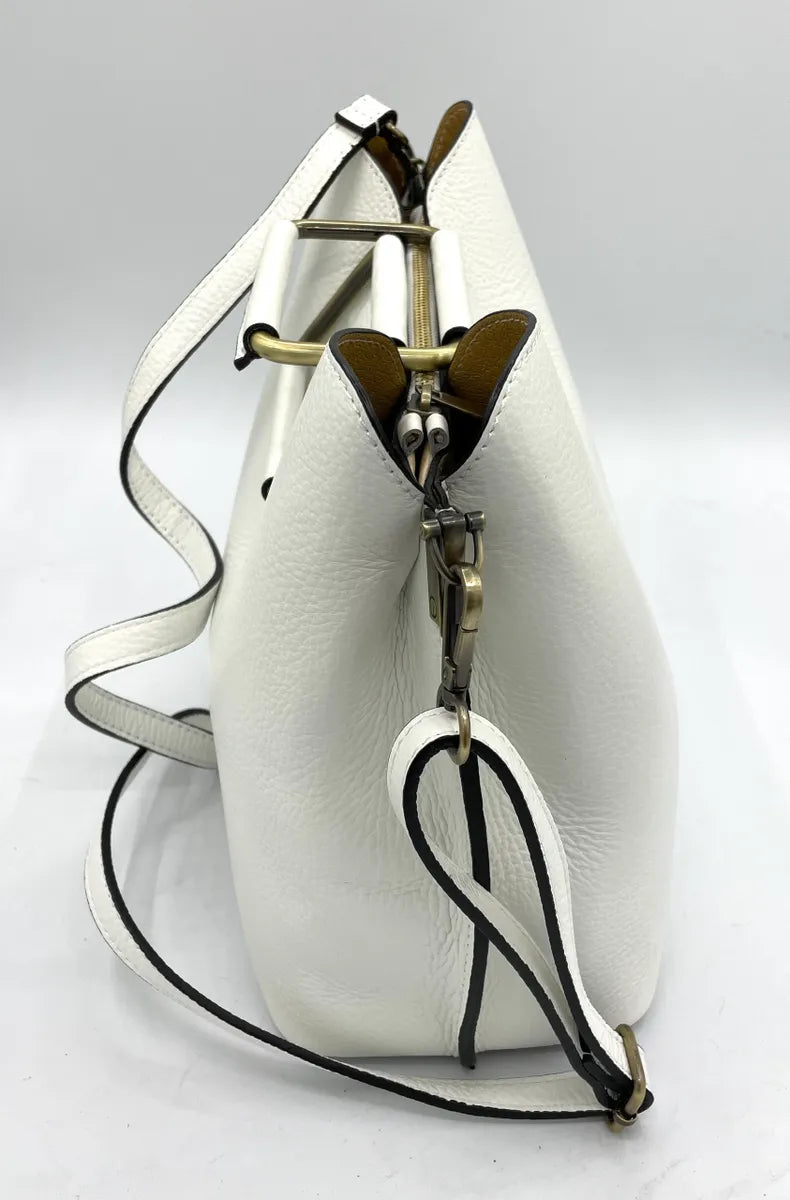 White Leather Handbag