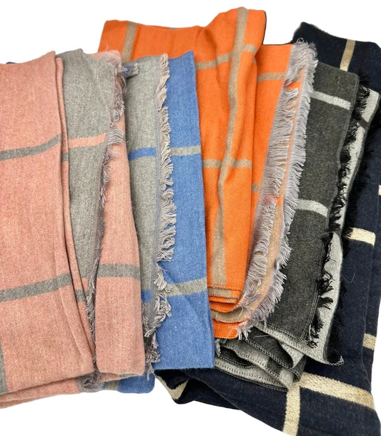 Wool Reversible Shawl Wrap