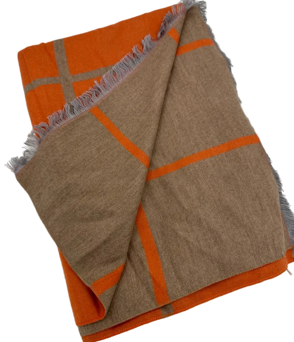 Wool Reversible Shawl Wrap