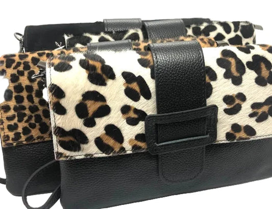 Fur and Leather Clutch/Purse