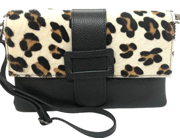 Fur and Leather Clutch/Purse
