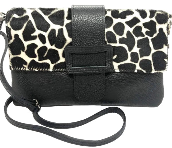Fur and Leather Clutch/Purse