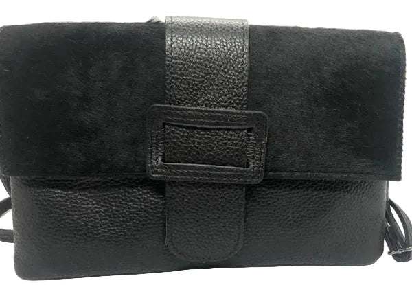 Fur and Leather Clutch/Purse