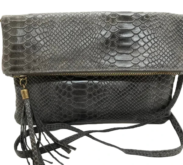 Textured Italian Leather Clutch/Purse