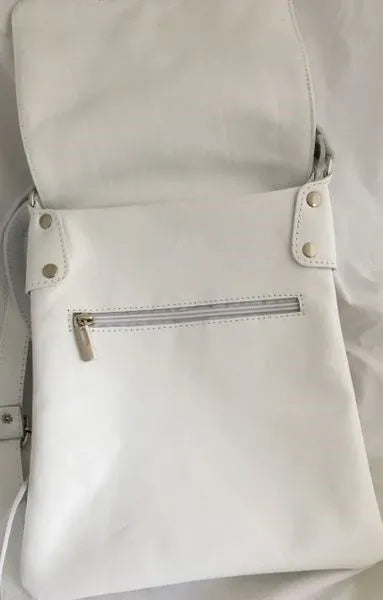 White Italian Crossbody Purse